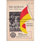 GO AHEAD - CELTIC 65/6 Go Ahead Eagles home programme v Celtic, 29/9/65, Cup-Winners Cup, slight