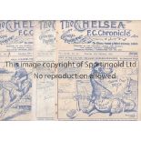 CHELSEA Three Chelsea home programmes from the 1930's v Newcastle United (some restoration) ,