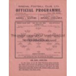 ARSENAL V. BRENTFORD 1943 Single sheet programme for the FL South Arsenal home match 16/10/1943,