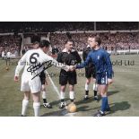 CHELSEA Col 12 x 8 photo, showing the Chelsea captain Ron Harris shaking hands with Tottenham's