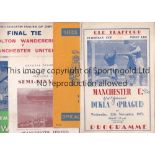 MANCHESTER UNITED Twenty one programmes. 1956/7 X 6 homes v. Everton including the token the