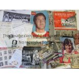 MANCHESTER UNITED Nine large scrapbooks from the late 1950's and through the 1960's plus a large bag