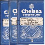 CHELSEA Twenty one Chelsea home programmes from the 1957/58 season to include v Manchester United