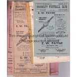 BROMLEY Six Bromley programmes, 40s/50s, 53/4 v R.O.F.Sports (Kent Cup), v Rest of Kent 55/6 (