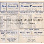 CHELSEA Seventeen Chelsea home 4 Page programmes from the 1945/46 season. Includes the Newport