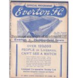 EVERTON - HUDDERSFIELD 1937 Everton home programme v Huddersfield, 25/9/1937, ex bound volume,