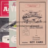 CHELSEA Three Chelsea aways at Middlesbrough 1950/51, Aston Villa 1953/54 and Arsenal 1957/58.