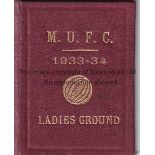 MANCHESTER UNITED 1933-34 Manchester United Season ticket 1933-34 , small booklet with fixtures