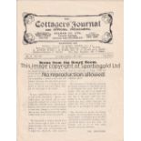 FULHAM - DERBY 1922 Fulham home programme v Derby County, 14/1/1922, complete four page issue, fold,