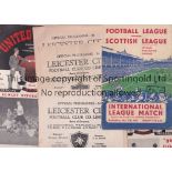 1951/52 Ten programmes from the 1951/52 season - Leicester City v Sheffield Wed , Blackburn ,