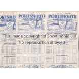 PORTSMOUTH Two Portsmouth Reserves home programmes and one 1st team from the 1951/52 season v