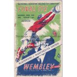 1948 CUP FINAL Official programme, 1948 Cup Final, Manchester United v Blackpool, fold, score,
