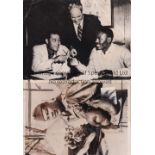 JOE LOUIS / BOXING Five original black & white Press photographs including action, training and in