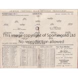 ARSENAL V PORTSMOUTH 1934 Programme for the League match at Arsenal 29/12/1934, very slightly