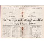 ARSENAL V SHEFFIELD WEDNESDAY 1935 Programme for the League match at Arsenal 2/2/1935, very slightly