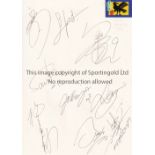 JAPAN FOOTBALL AUTOGRAPHS Two A4 sheets for the Umbro Cup 1995 signed by 20 players. Good