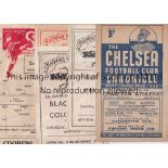 1947/48 Six programmes from 1947/48 season Chelsea v Charlton , Blackpool v Manchester City,