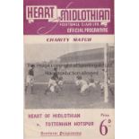 HEARTS - SPURS 53 Hearts home programme v Tottenham, 15/5/53, Charity Match at Tynecastle. Slight