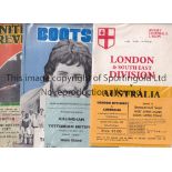 FOOTBALL PROGRAMMES / TICKETS Thirty English home programmes with tickets 1978/9 - 2015/16 including