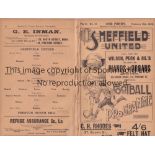 SHEFFIELD UNITED V PRESTON NORTH END 1899 Programme for the FA Cup Replay match at Sheffield 16/2/