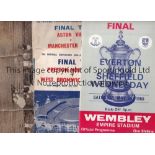 FA CUP FINALS Three programmes: 1954 Preston North End v West Bromwich Albion, 1957 Aston Villa v.