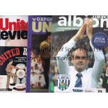 ALEX FERGUSON / MANCHESTER UNITED Programmes for the first and last home and away matches: aways