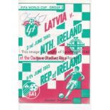 IRELAND / DAVID O''LEARY AUTOGRAPH A joint issue Latvian pirate programme for Latvia v. Northern