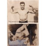 JACK DEMPSEY / BOXING Two original 8" X 6" black & white Press photographs of Dempsey posing.