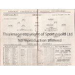 ARSENAL V NEWCASTLE UNITED 1932 Programme for the League match at Arsenal 12/11/1932, slightly