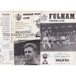 FULHAM BOBBY MOORE Five Fulham home programmes from the early and mid 1970's all signed. Fulham v