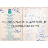 ARGENTINA / ENGLAND SIGNED Programme and team sheet Argentina v England June 12th 1977 in Buenos