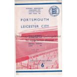 FA CUP SEMI FINAL Programme Portsmouth v Leicester City FA Cup Semi Final at Highbury (Arsenal),