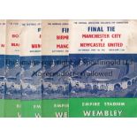 CUP FINALS 1955-59 Five FA Cup Final programmes, 1955-59 inclusive, 55 Man City v Newcastle, 56