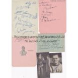 LEEDS UNITED AUTOGRAPHS 1930'S - 1950'S A selection of album sheets with 20 signatures in total