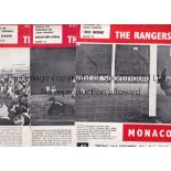 RANGERS Twenty Rangers European Competitive game home programmes, 1961-69. Includes v Monaco 61,