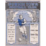 IPSWICH TOWN V EXETER CITY 1938 Ipswich home programme in their first League Season 31/12/1938, very