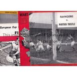 SCOTTISH Four programmes, Glasgow Cup Finals, Rangers v Clyde 58/9, Rangers v Partick 59/60,