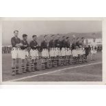 WAR-TIME FOOTBALL 1945 A black & white British Forces football team postcard from the Ray Lambert of