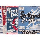 SCOTLAND - ENGLAND Four Scotland home programmes v England, 1952, 54, 56 and 58. Slight folds.