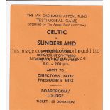 CELTIC - SUNDERLAND 83 Match ticket, Celtic v Sunderland , 15/5/83 at Berwick Rangers, Sheffield