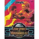 MUHAMMAD ALI V. LEON SPINKS 1978 On site official programme for the fight at New Orleans 15/9/