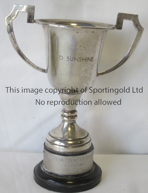 SPURS - TROPHY Trophy presented to full back David Sunshine for Tottenham winning the 1960-61