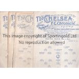 CHELSEA PRACTICE MATCHES Five Chelsea single sheets programmes all Blues v Reds (Practice matches)