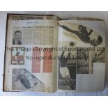 MANCHESTER UNITED A large ledger scrapbook early 1950's in very good condition, with many United