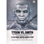 MIKE TYSON V JAMES BONECRUSHER SMITH On site programme for the fight at the Las Vegas Hilton 7/3/