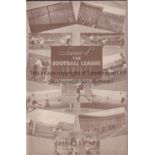 FL JUBILEE 1938 Programme, Arsenal v Tottenham, 20/8/1938, Football League Jubilee Fund, pencil