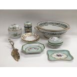 A collection of ceramics including Limoges dressin