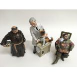Three Royal Doulton figures comprising The Jovial