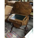 A Quality Victorian inlaid burr walnut work box wr