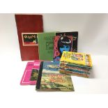 A collection of vintage Noddy books, ordnance survey maps, nestle picture stamp album, cigarette